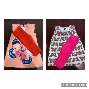 Tea Collection 2t Dresses w/pants bundle